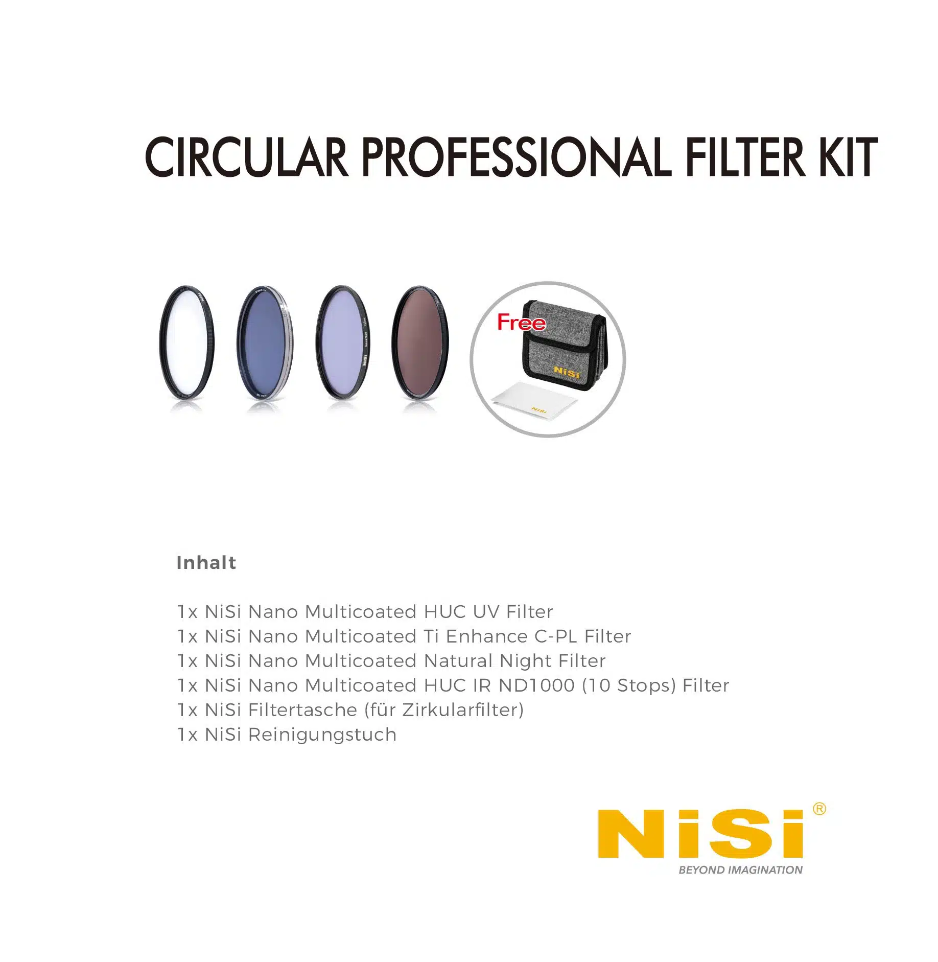 NiSi Circular Professional Kit Schraubfilter Kit, Bild des Verpackunginhalts